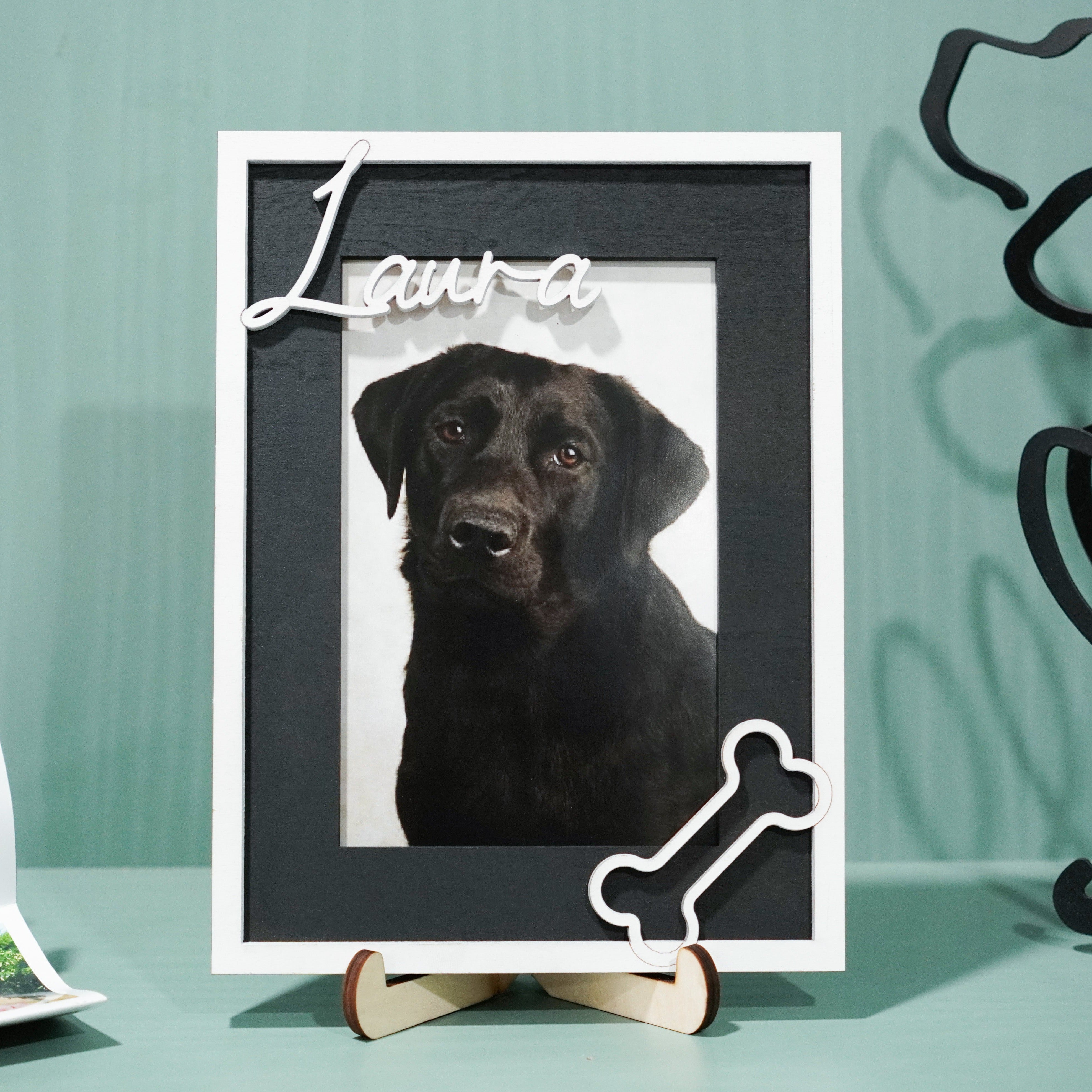 Wooden Dog Picture Frame, Pet Memorial Frame, In Loving Memory Of Dog