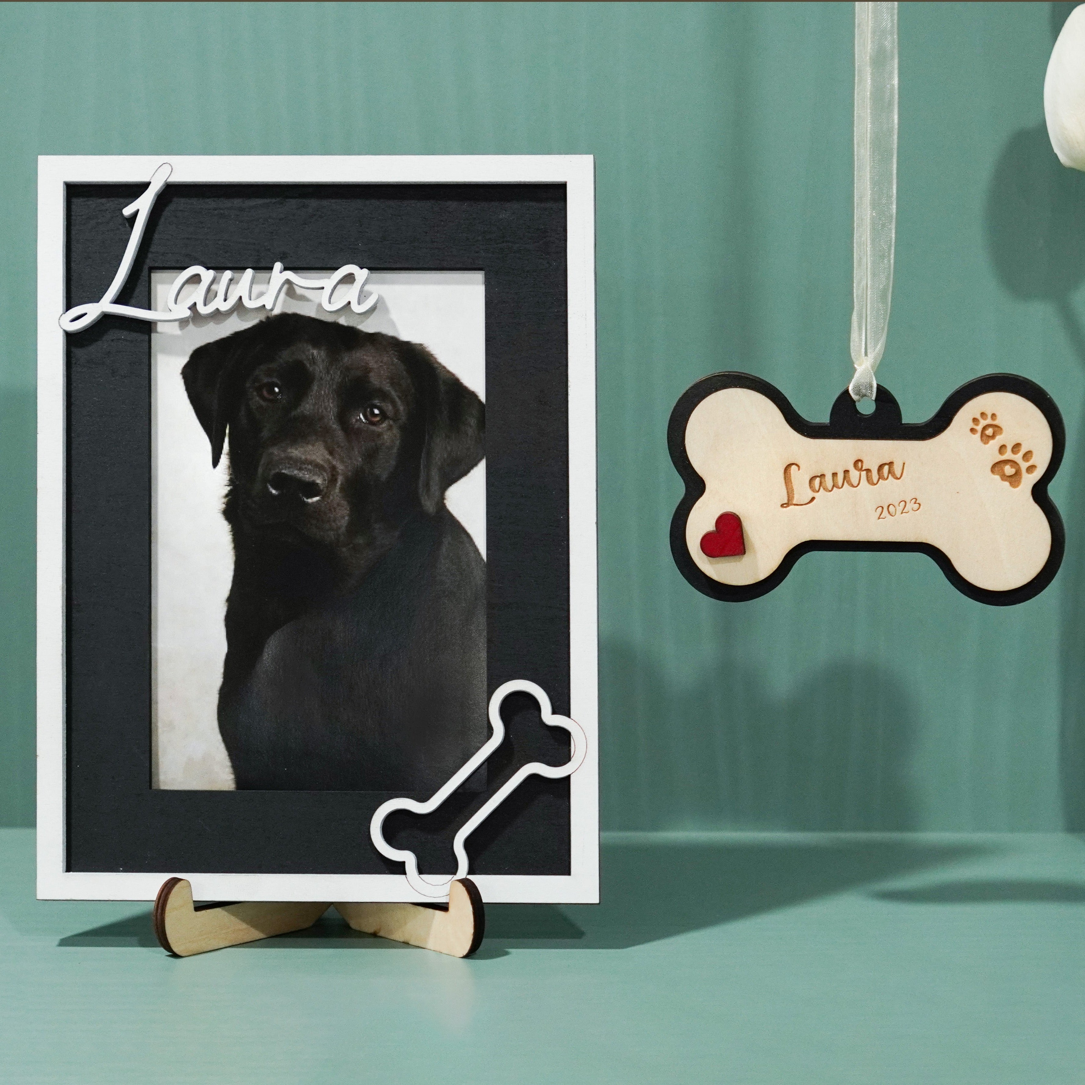 Wooden Dog Picture Frame, Pet Memorial Frame, In Loving Memory Of Dog