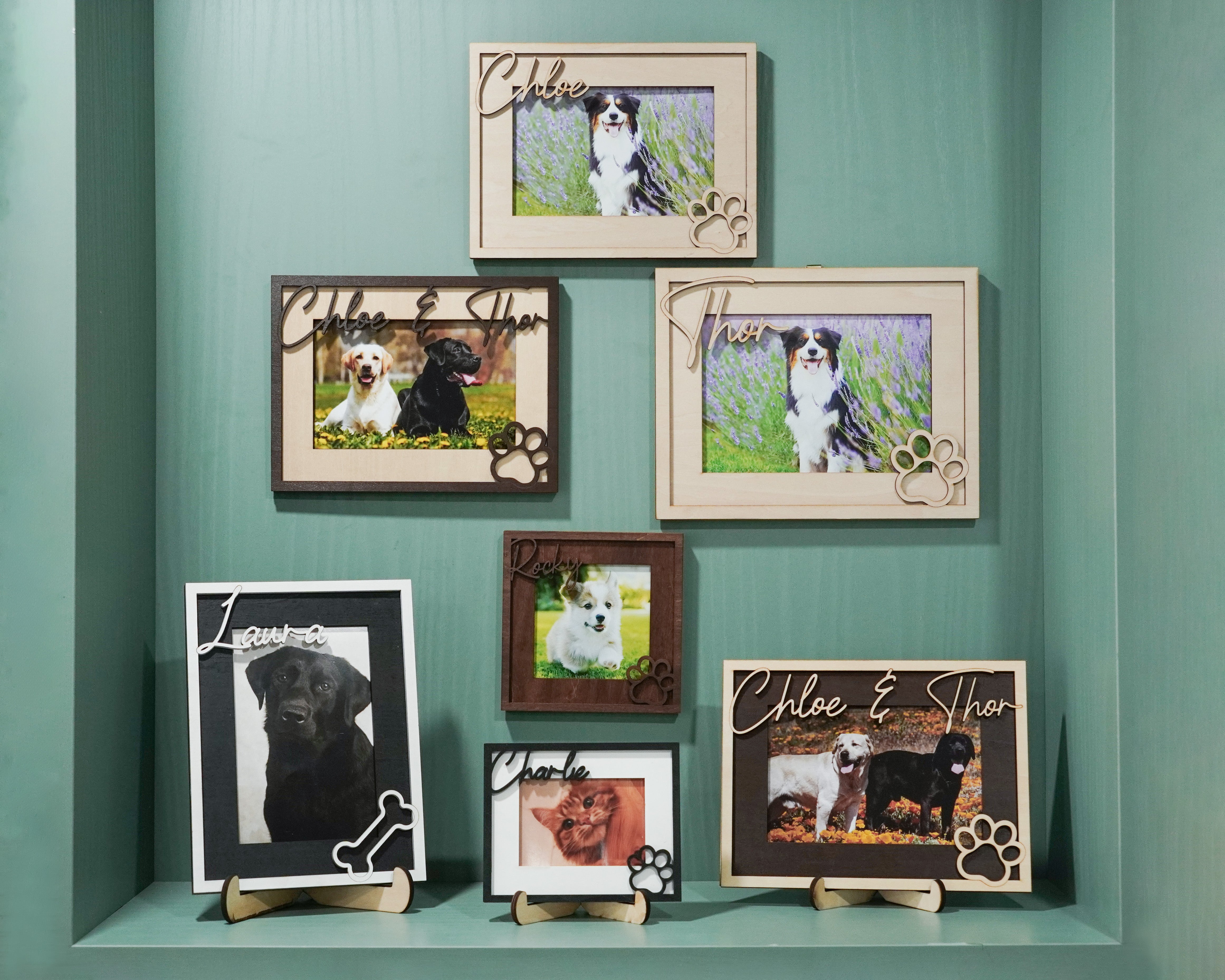 Wooden Dog Picture Frame, Pet Memorial Frame, In Loving Memory Of Dog