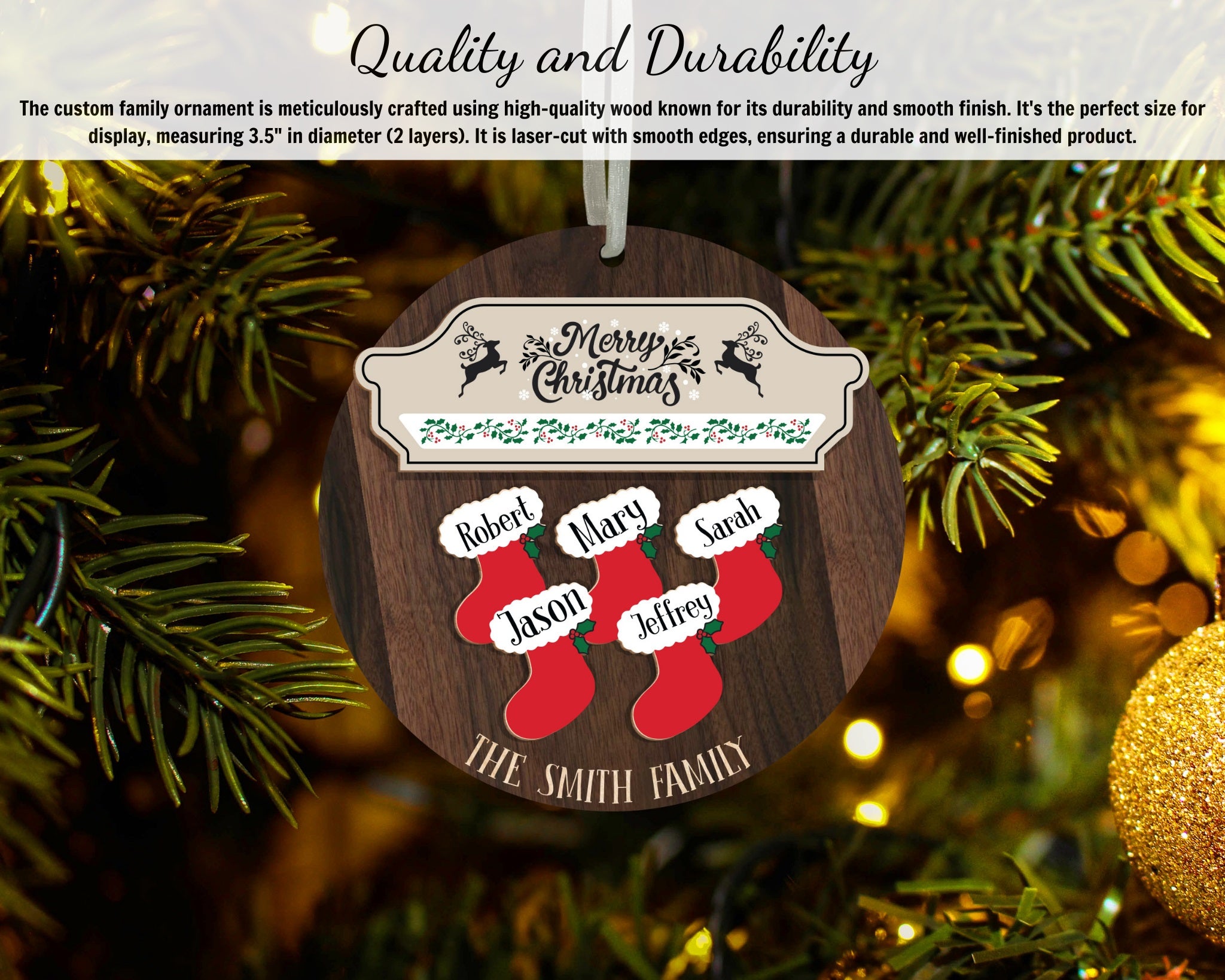 Personalized Socks Christmas Ornament 2023, Custom Name Text Xmas Ornament for Christmas Tree, Hanging Pendant Decoration Socks, Keepsake Gifts for Mom Grandma Grandparents Dad