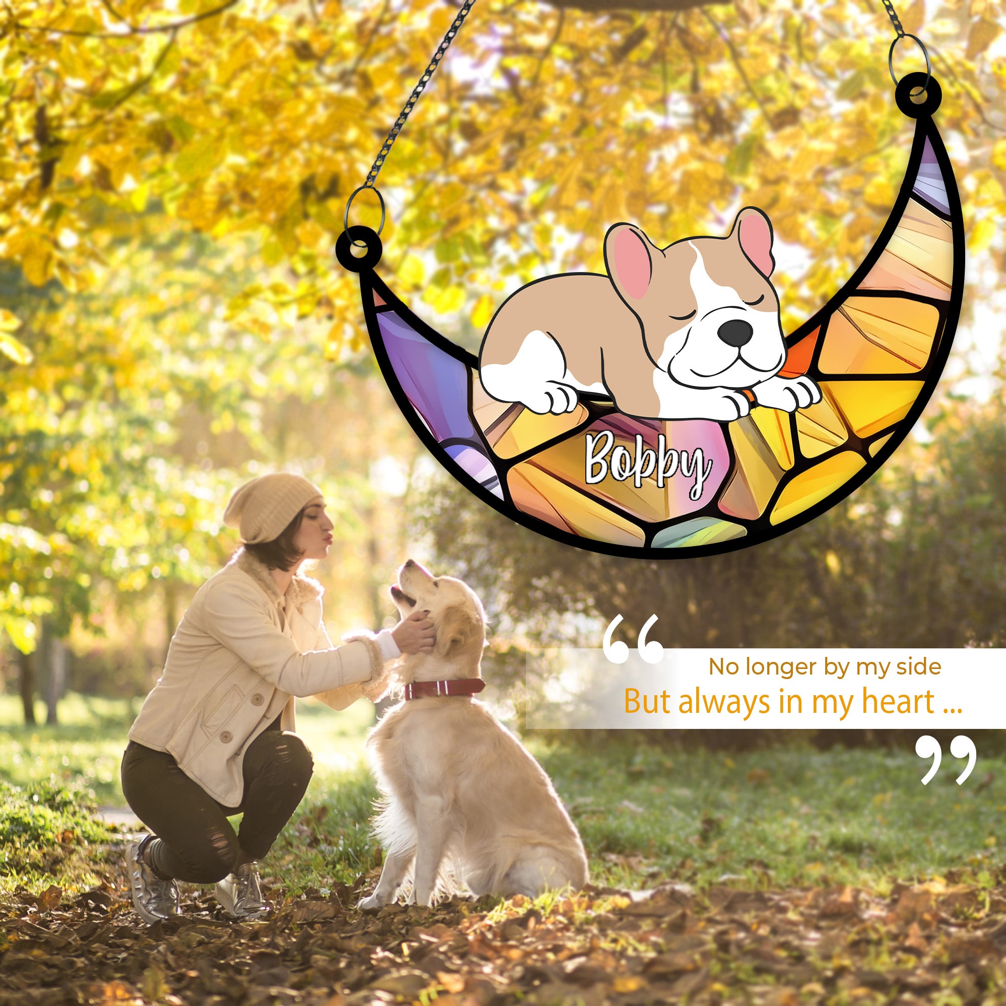 DNPETS | Personalized Dog Memorial Suncatcher Pet Loss Sympathy Gifts