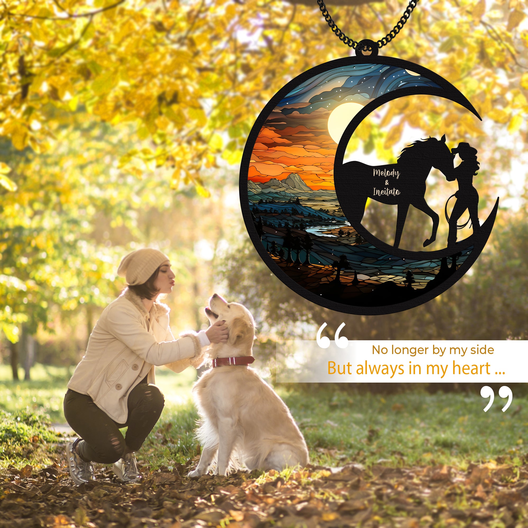 Personalized Pet Memorial Suncatcher, Pet Memorial Suncatcher Sympathy Gift for Loss of Pet