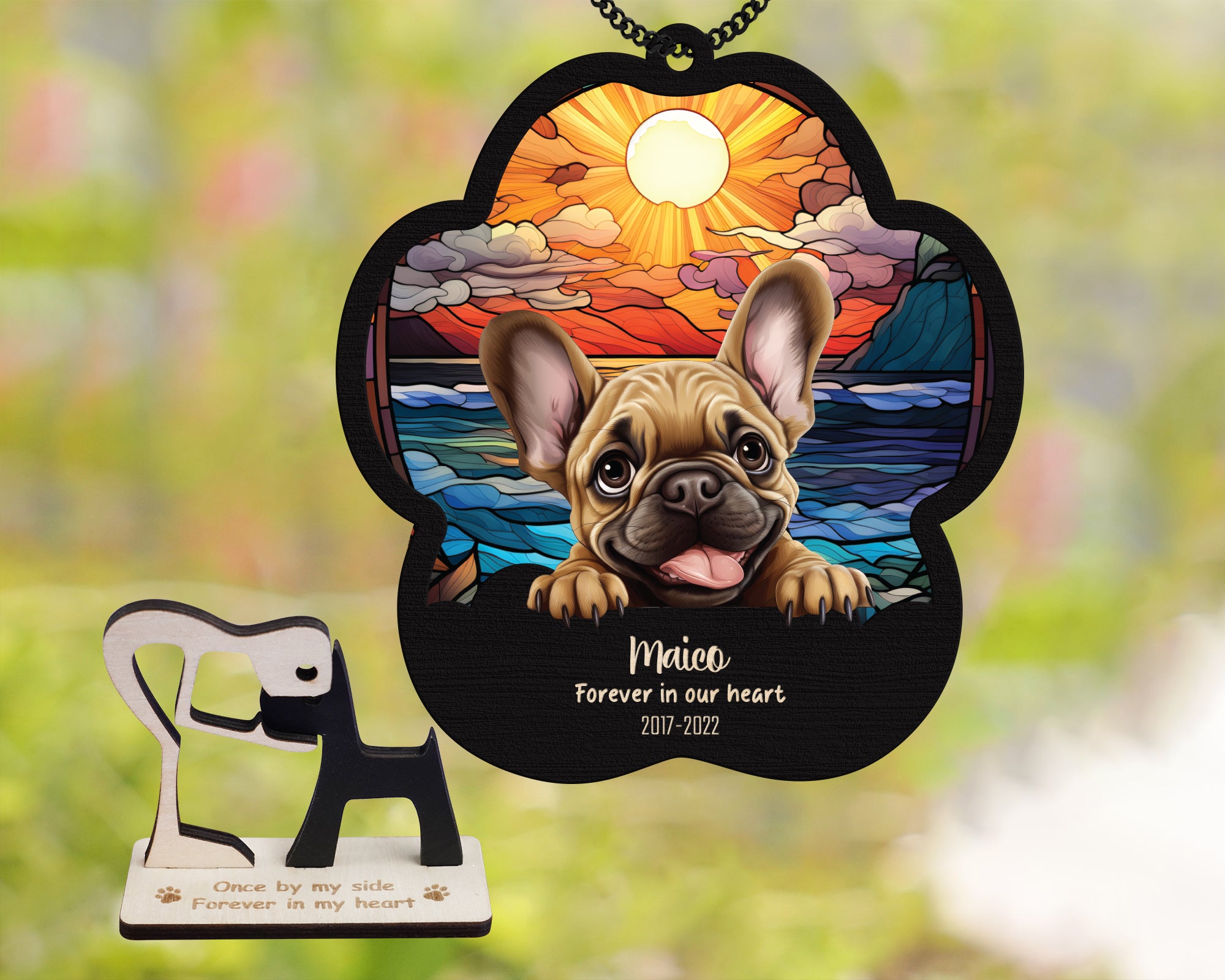 Loss Of Pet Sympathy Gift, Dog Memorial Sun Catcher Dog Suncatcher For Window Pet Loss