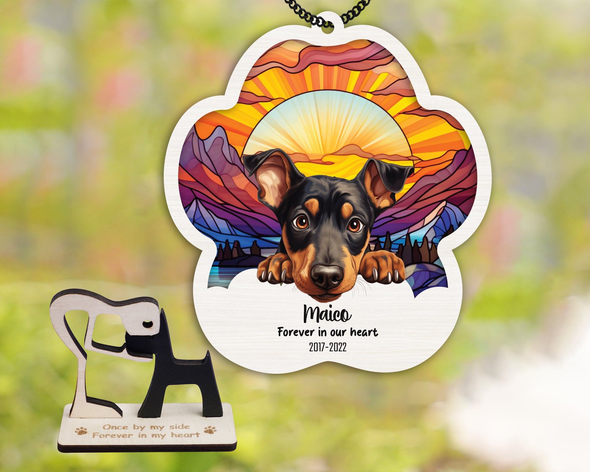 Loss Of Pet Sympathy Gift, Dog Memorial Sun Catcher Dog Suncatcher For Window Pet Loss