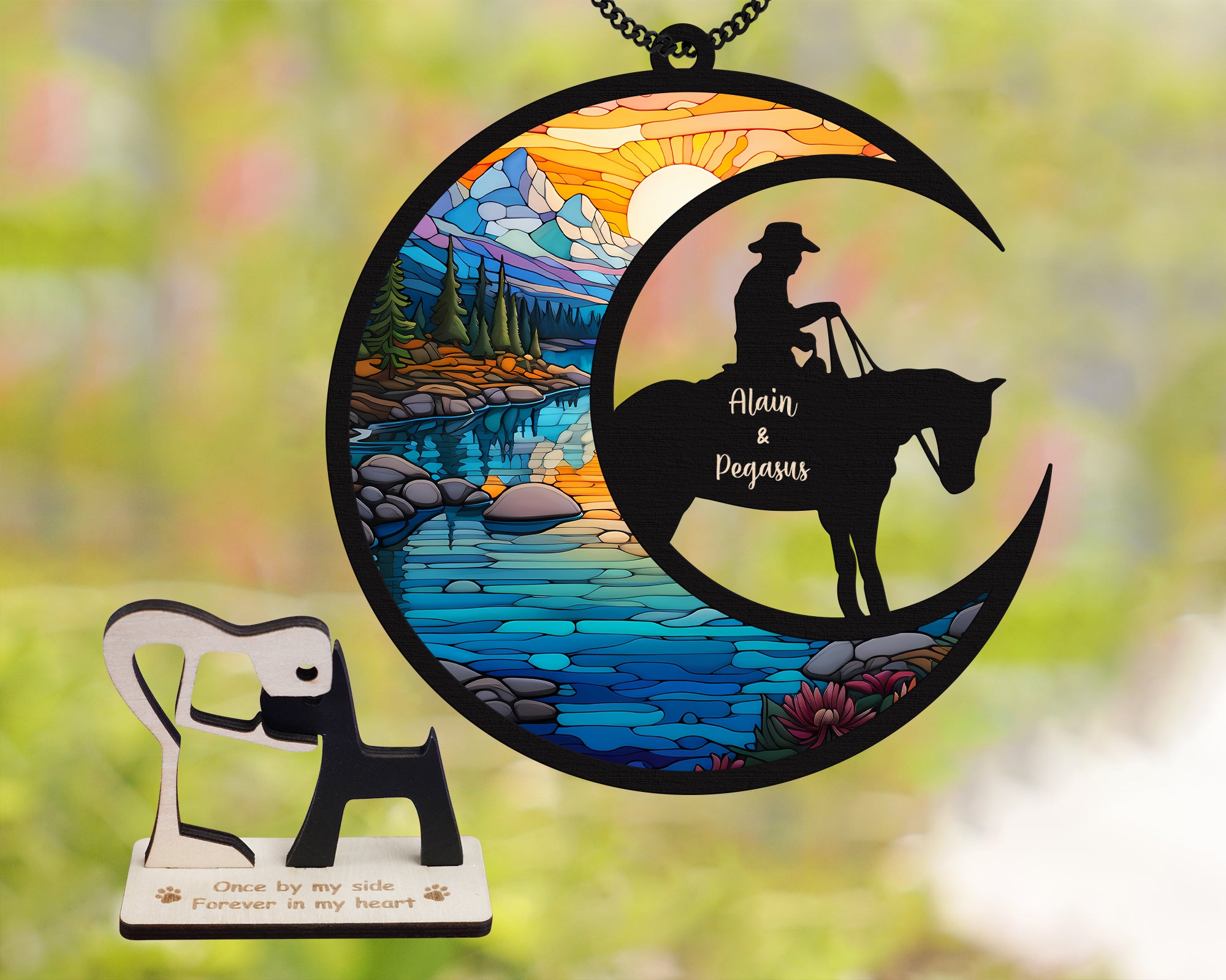 Personalized Pet Memorial Suncatcher, Pet Memorial Suncatcher Sympathy Gift for Loss of Pet