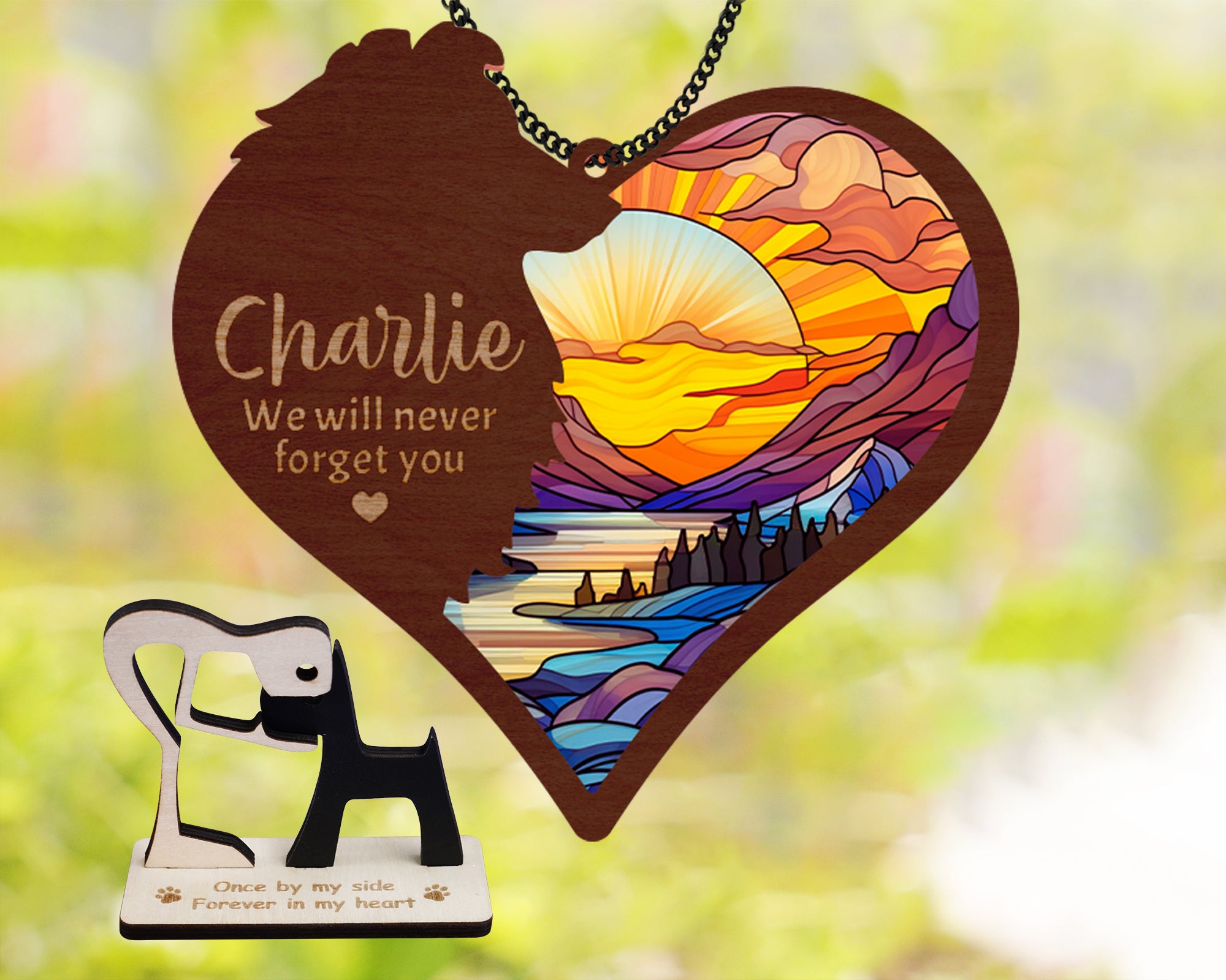 Personalized Dog Memorial Suncatcher Custom Name