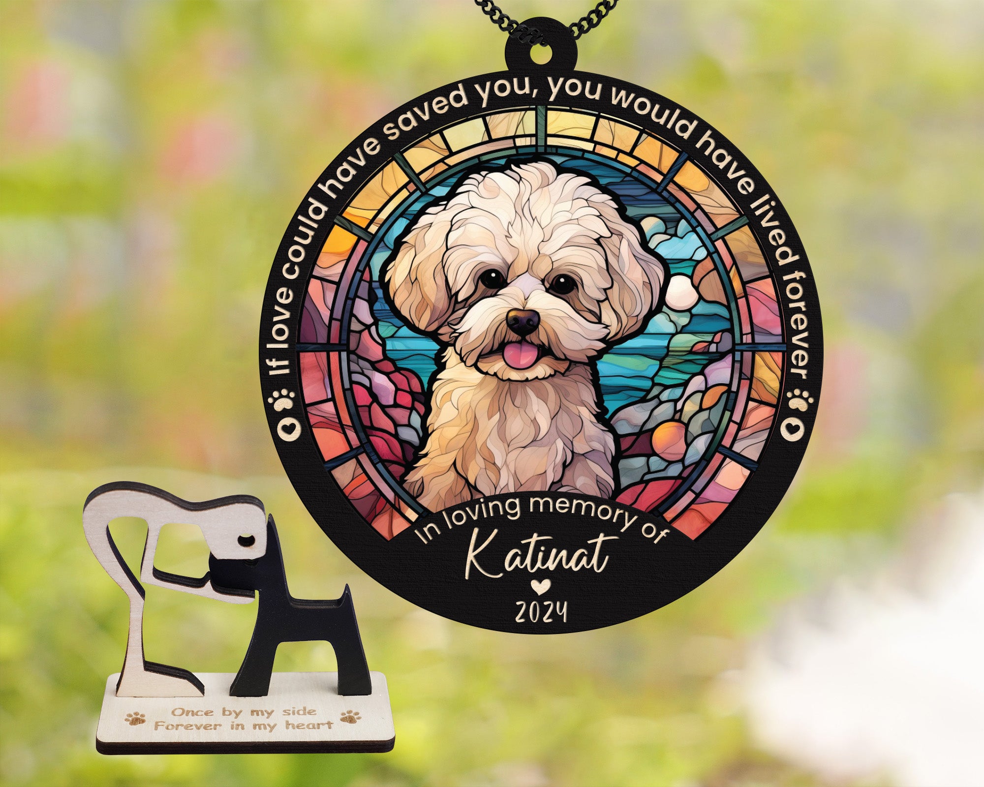 DNPETS | Personalized Pet Memorial Suncatcher Loss Of Pet Gift