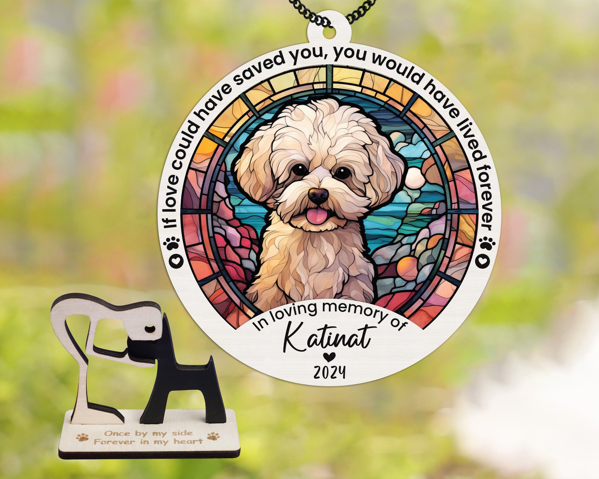 DNPETS | Personalized Pet Memorial Suncatcher Loss Of Pet Gift