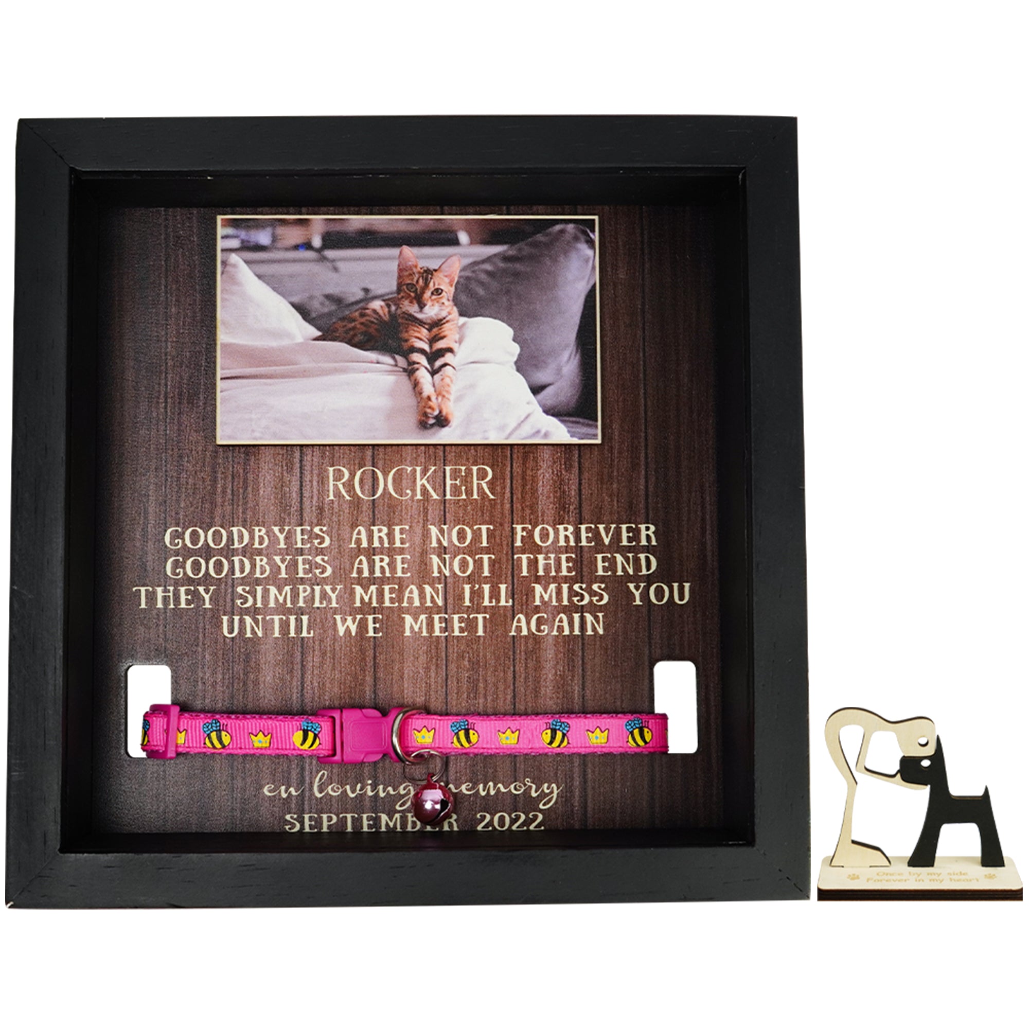 Personalized Pet Memorial Shadow Box, Loss Of Pet, Pet Sympathy Gift, Gift For Pet Lovers