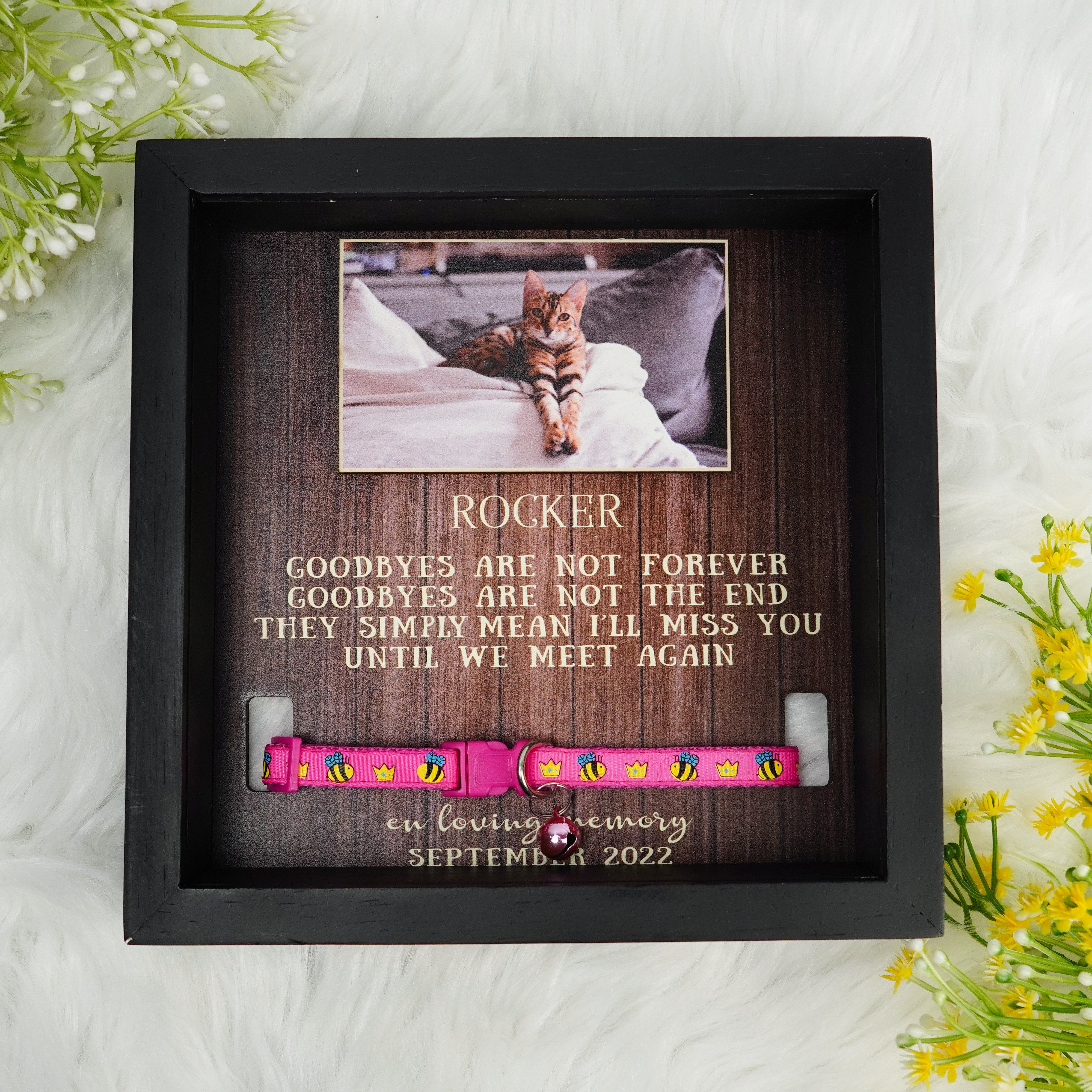 Personalized Pet Memorial Shadow Box, Loss Of Pet, Pet Sympathy Gift, Gift For Pet Lovers