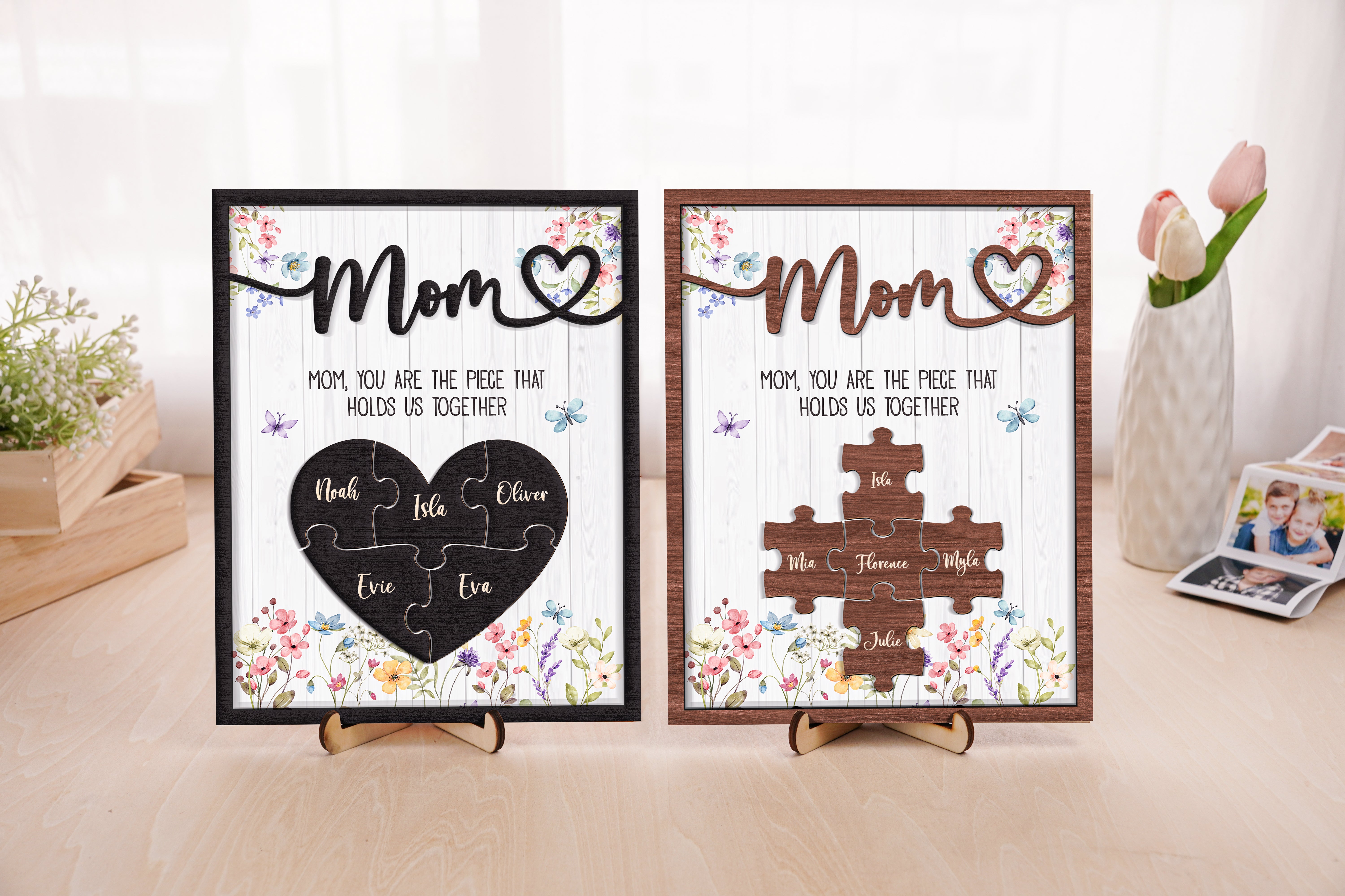 Custom Mom Puzzle Sign Mother's Day First Mom Gift