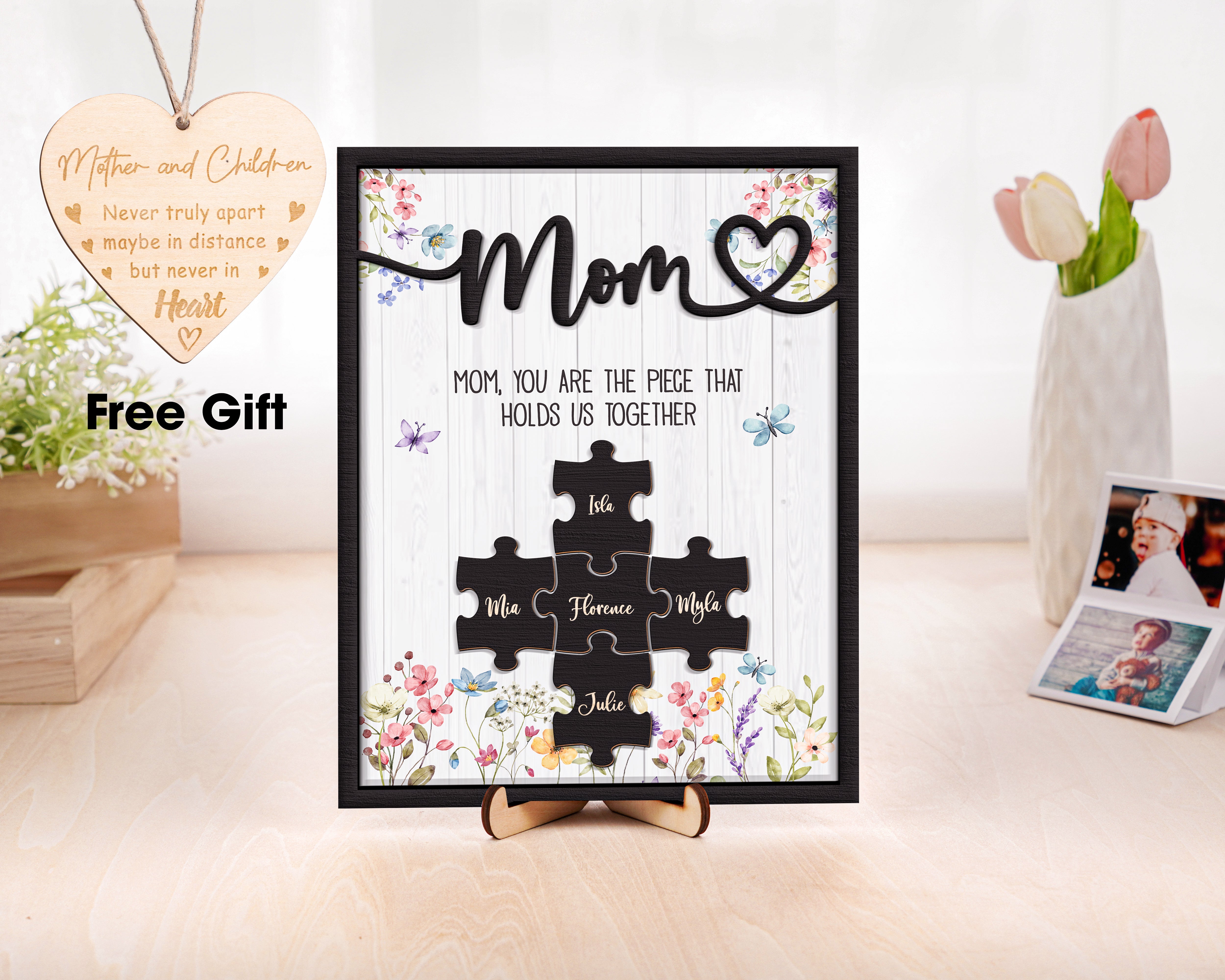 Custom Mom Puzzle Sign Mother's Day First Mom Gift