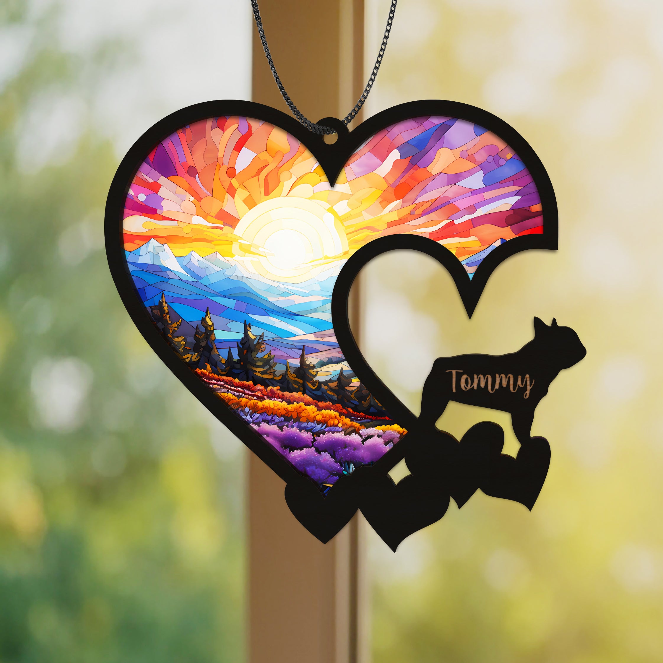 DNPETS | Personalized Heart Suncatcher Loss Of Dog Sympathy Gift