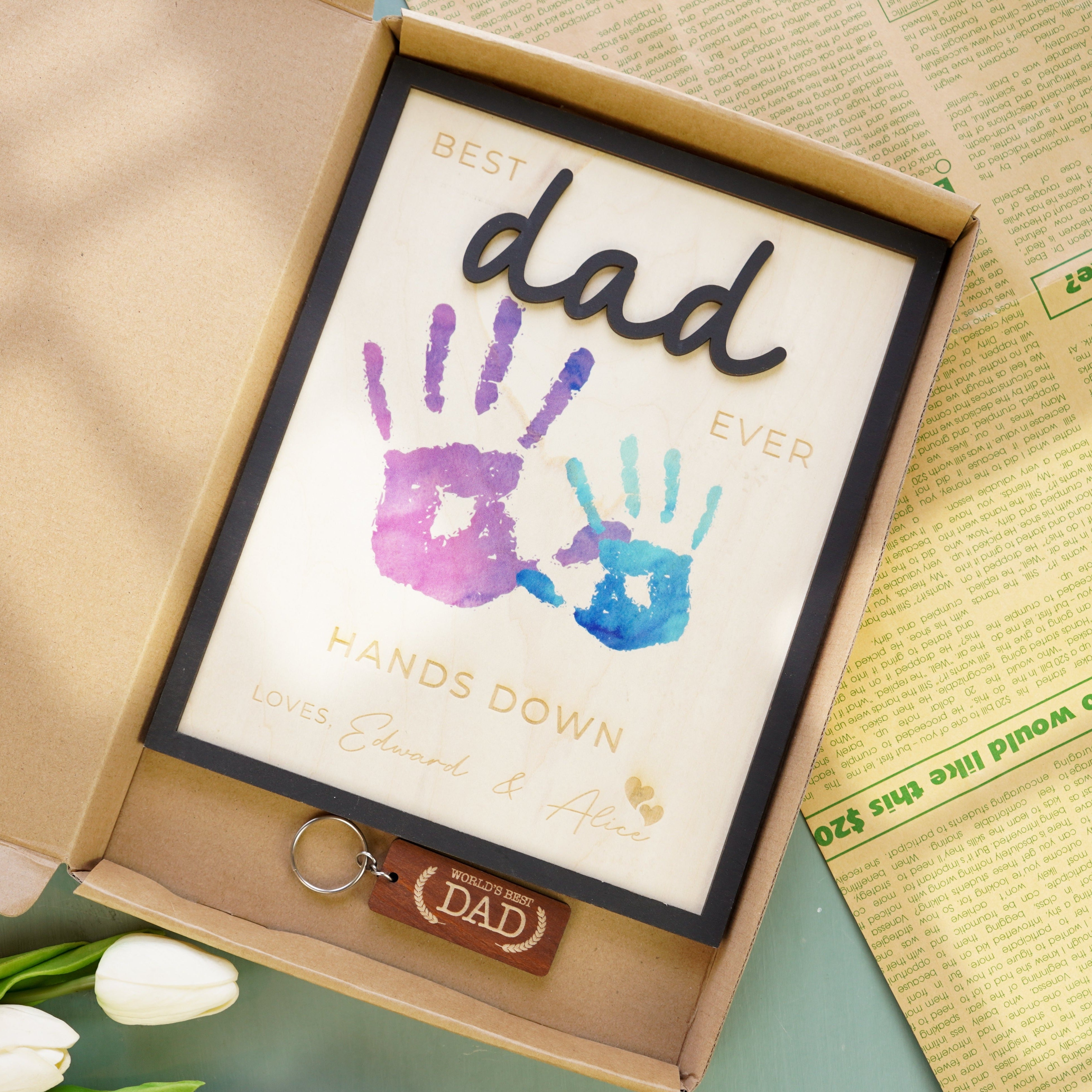 Best Dad Hands Down Sign Father Day Gift