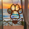 DNPETS Personalized Dog Paw Memorial Suncatcher Sympathy Gift Dog Lover