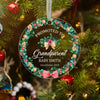 Personalized Promoted to Christmas Ornament, Custom Names You're Being Promoted to Grandma Grandpa Ornament Present for Grandparents, 1st Xmas 2023 Ornament for New Grandparents