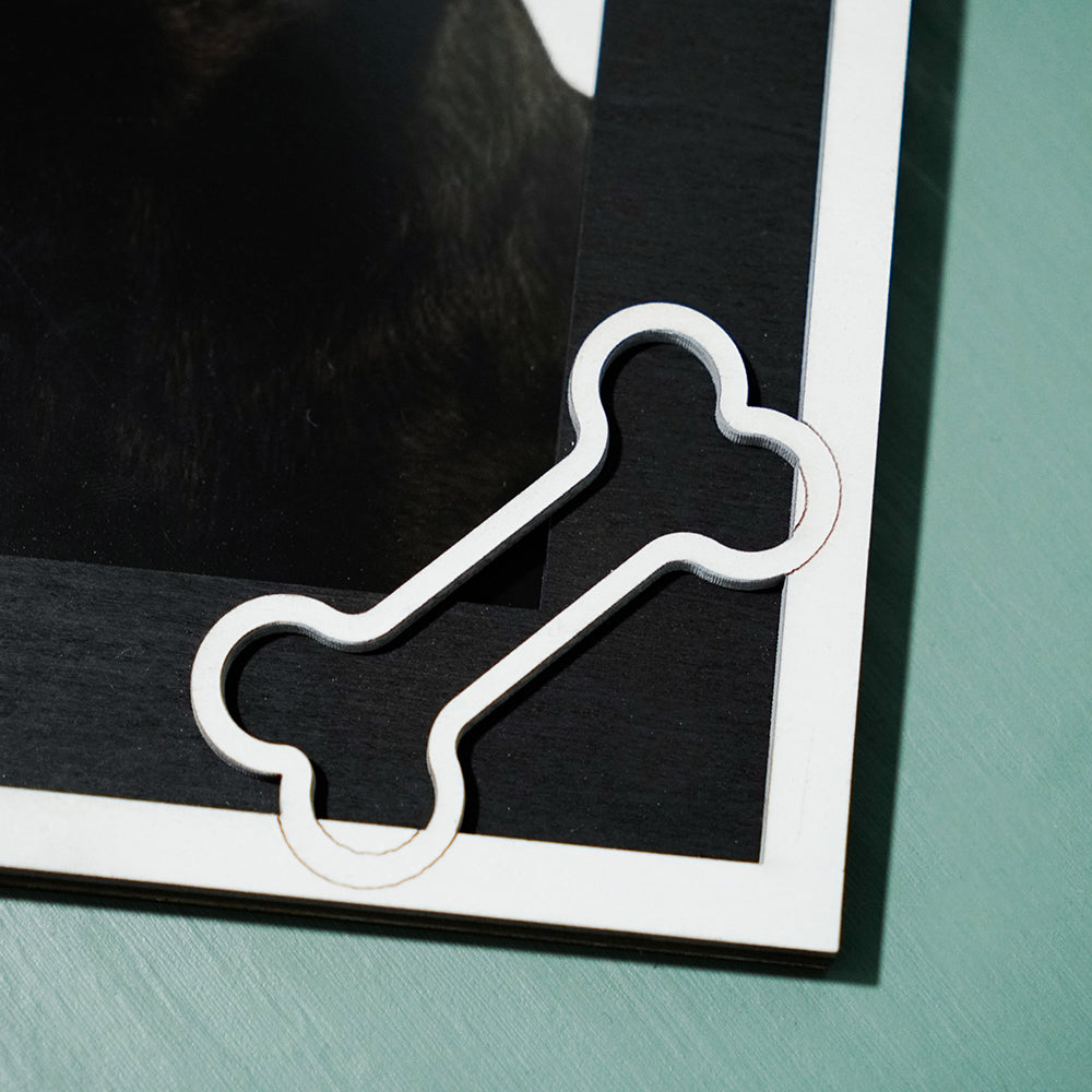 DNPETS Soulful Wooden Pet Picture Frame Pet Memorial Frame