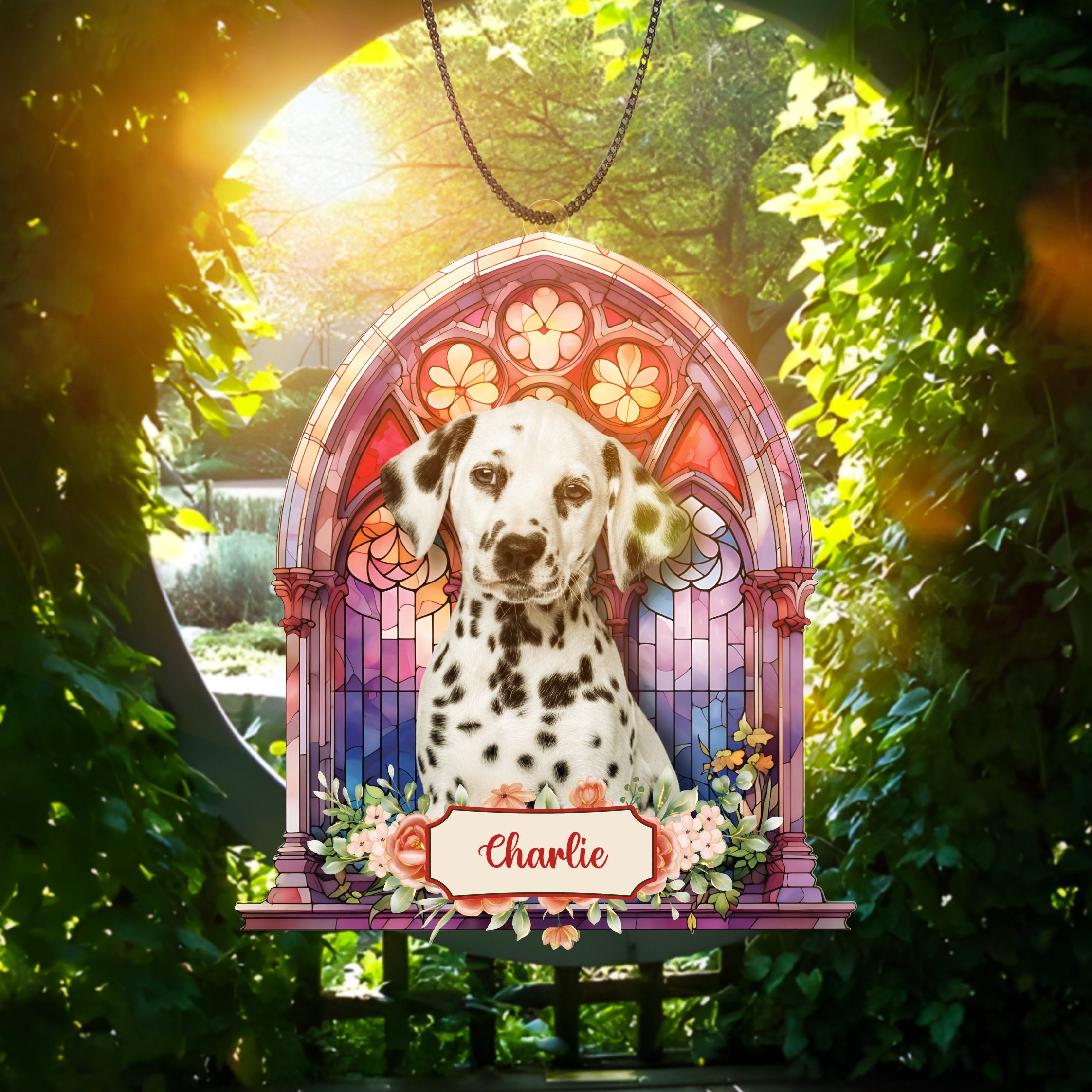 DNPETS | Dog Memorial Suncatcher Sympathy Gift for Dog Lover