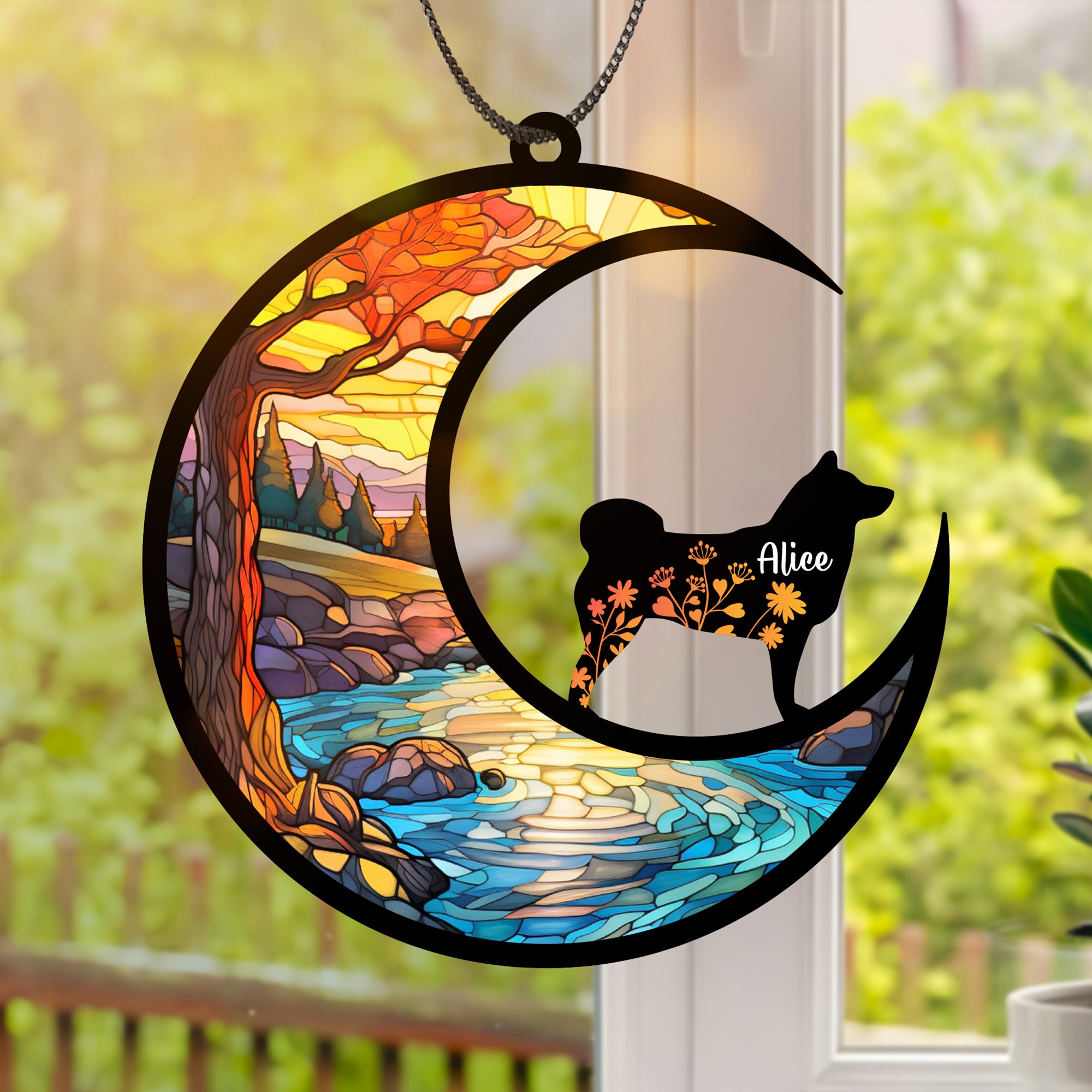 DNPETS CUSTOM Dog Memorial Suncatcher Dog Remberance Gift