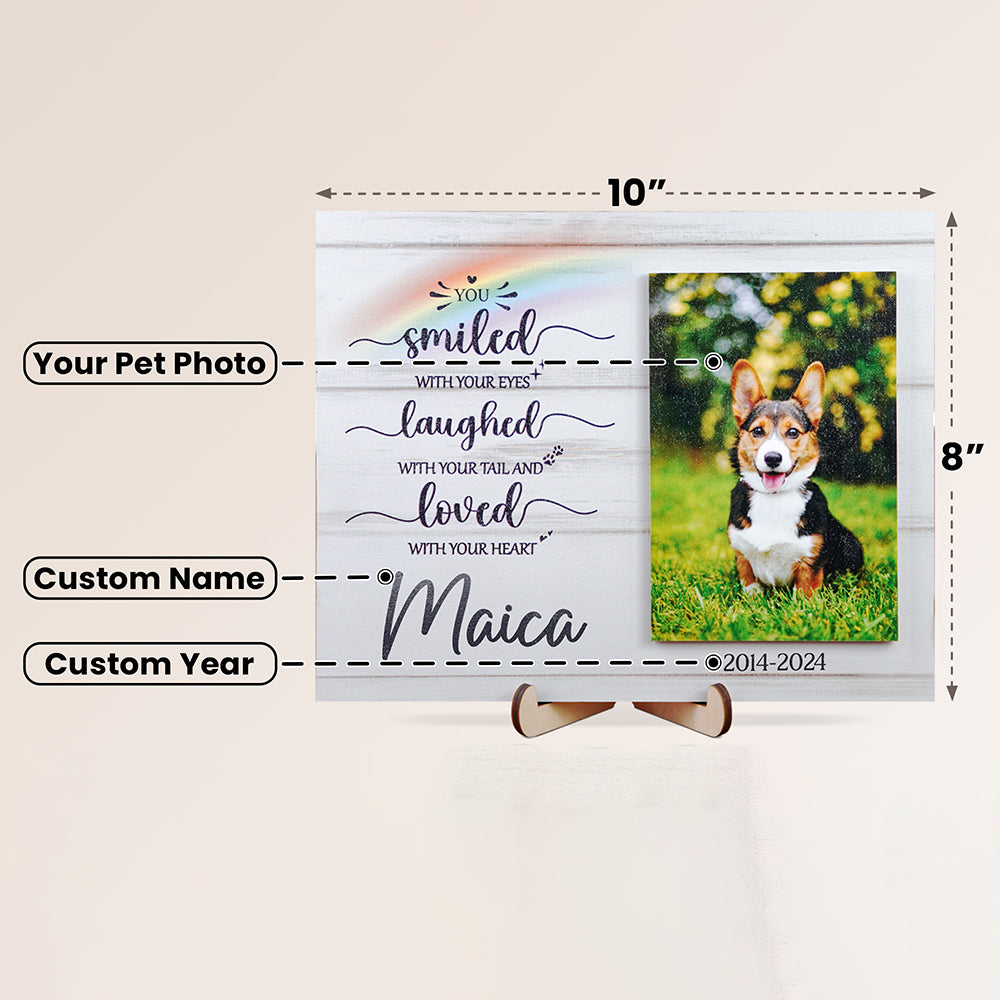 DNPETS Pet Memorial Printed Wooden Photo Frame Dog Loss Gift