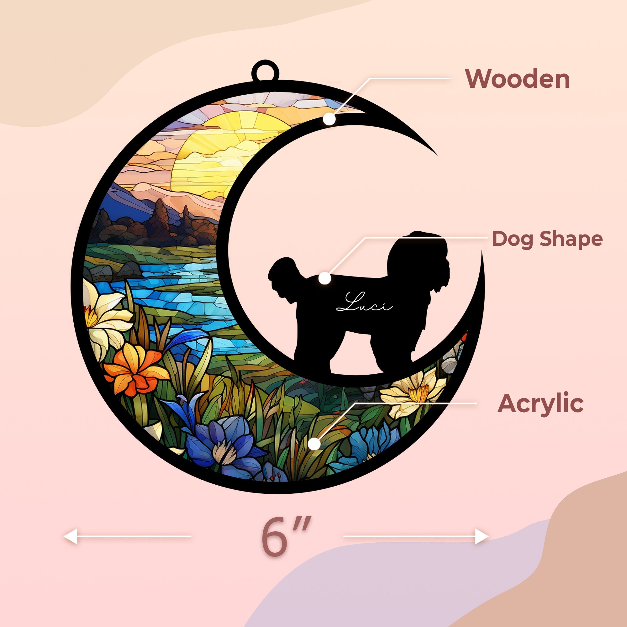 Shih Tzus Dog Memorial Suncatcher Window Hanging Remberance Gift