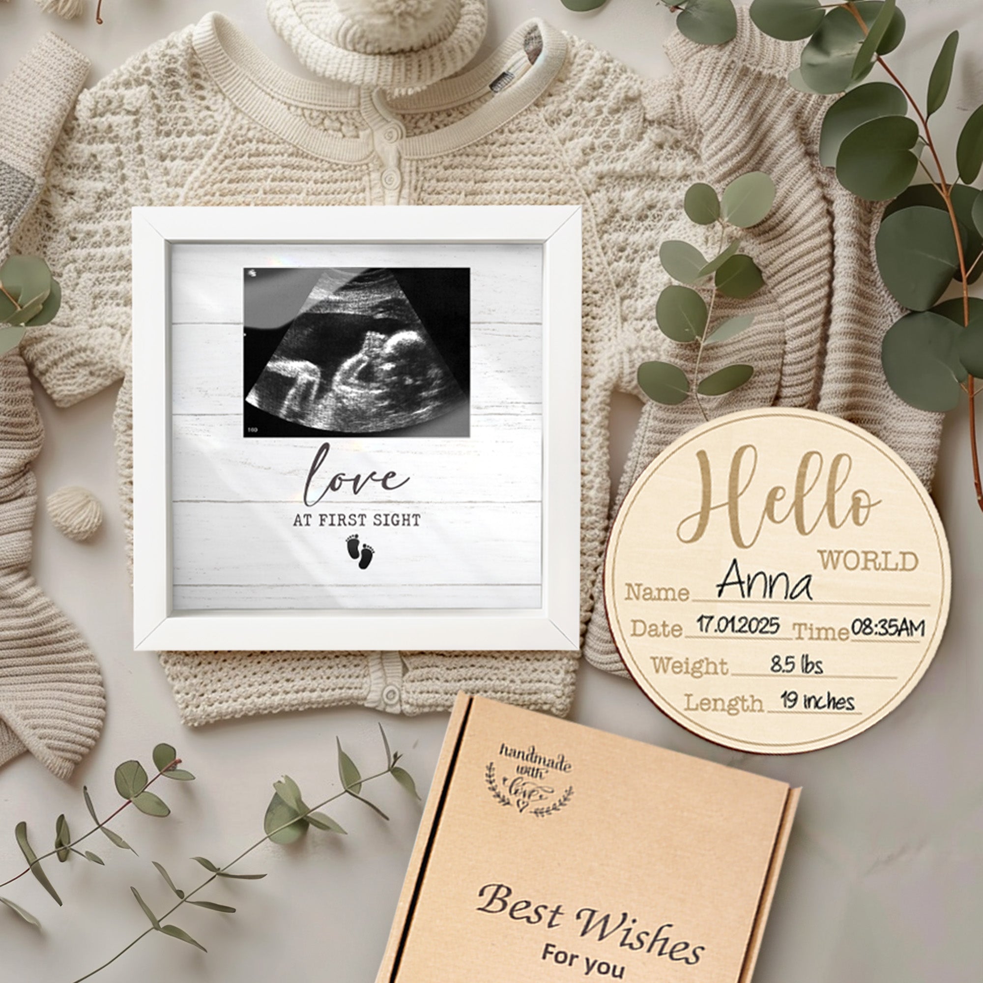 Baby Ultrasound Picture Frame Love at First Sight