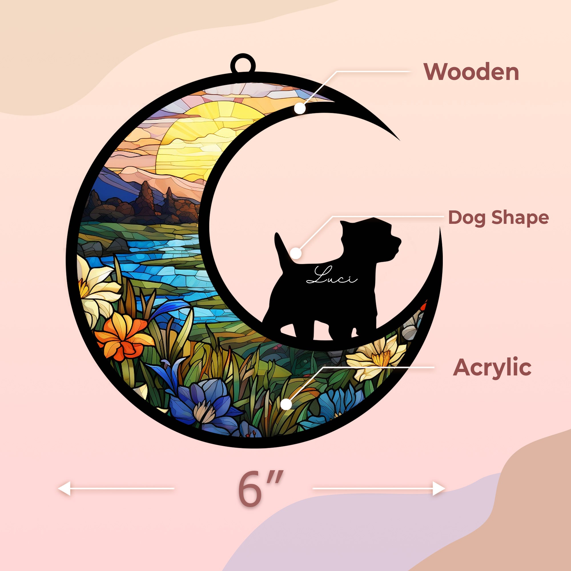 West Highland Terrier Dog Memorial Suncatcher Window Hanging Remberance Gift