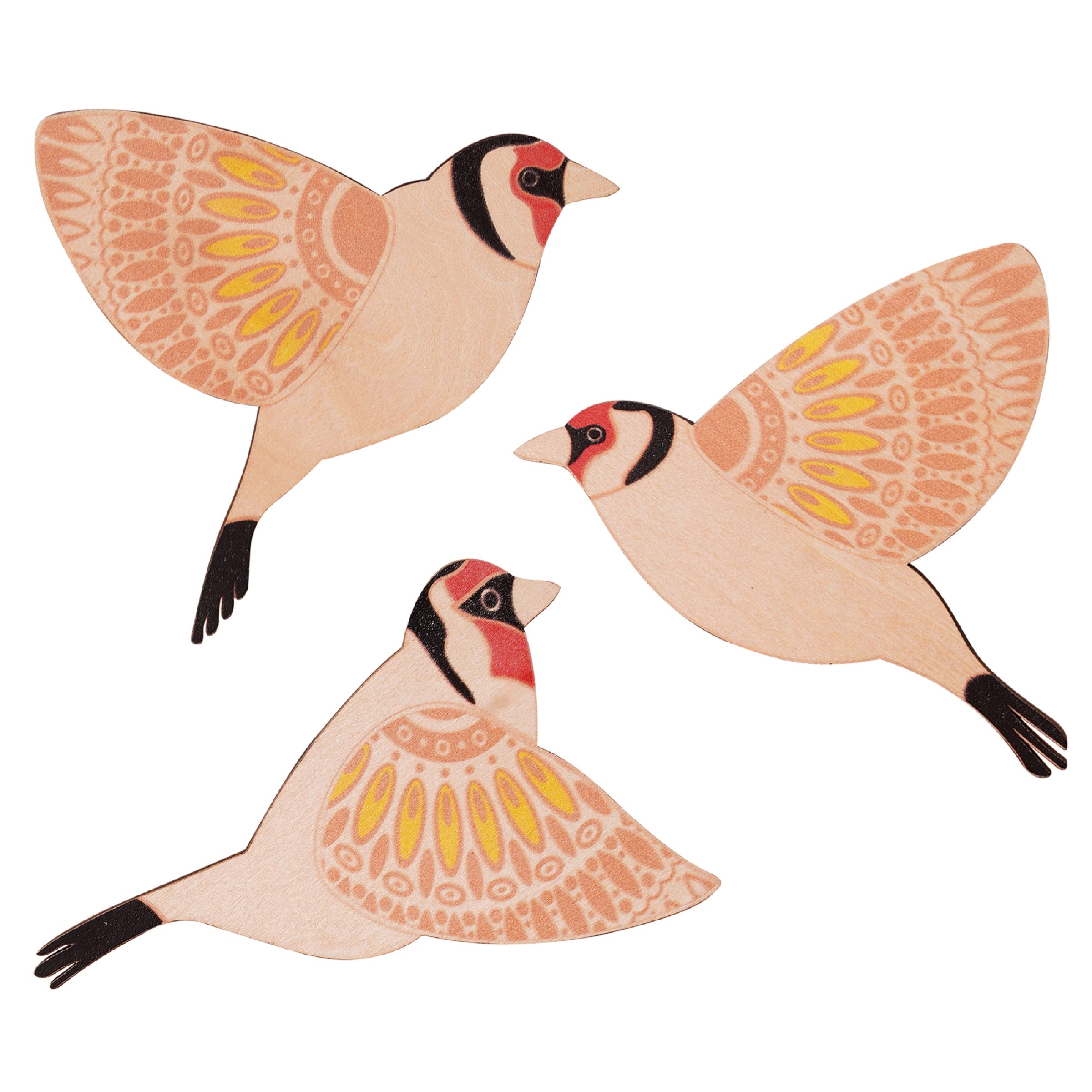Yellow Bird Wooden Home Decor