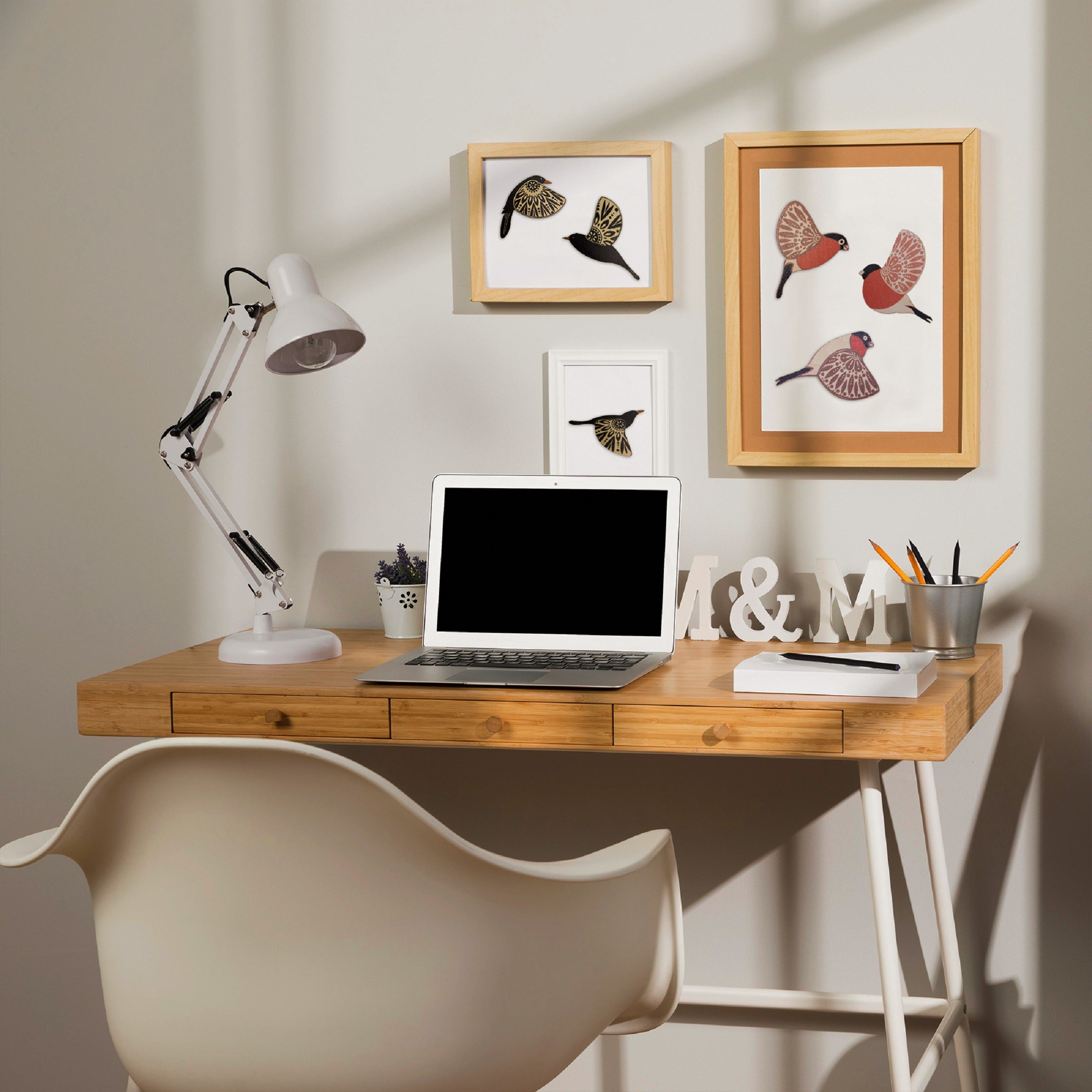 Yellow Bird Wooden Home Decor