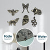 SET OF 6 BLACK ANIMAL WOOD WALL DECOR
