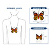 Woman Wooden Butterfly Jewelry Set Sunset Moth Urania Ripheus Monarch Butterfly