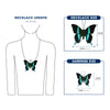 Woman Wooden Butterfly Jewelry Set Owl Moth Insect Necklace Earrings