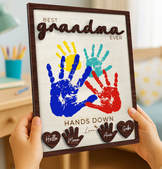 Best Grandma Ever DIY Handprint Sign Kit