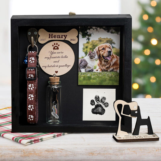 Pet Memorial Shadowbox, Dog Condolence Gifts, Pet Loss Sympathy Gifts, Pet Shadow Box, Pet Memorial, Cat Lover Gift, Christmas Gift