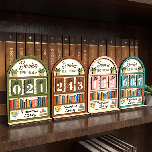 Custom Vintage Book Tracker,Books Read Tracker,Books Read This Year Counter,Book Lover,Library Reading Tracker,Bookshelf Decor,Reader Gift