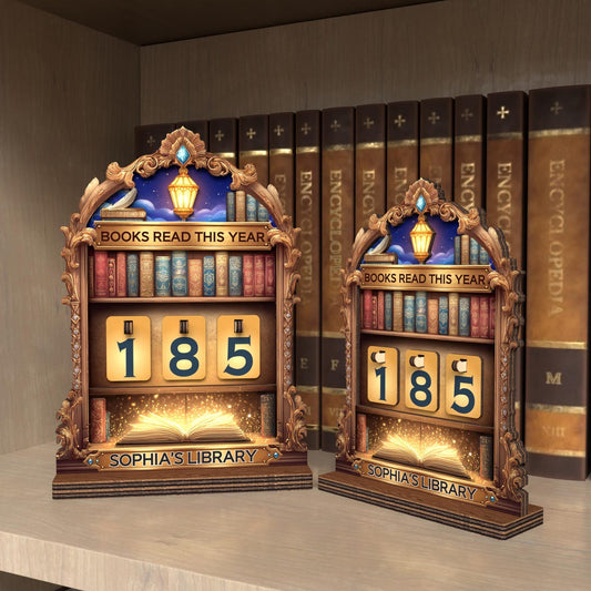 Custom Books Read Tracker,Books Read This Year Counter,Book Lover,Book Tracker,Library Bookshelf Decor,Reader Gift,Reading Lover,Book End