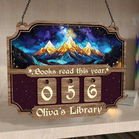 Personalized Books Read Tracker Wooden, Night Court Books Tracker, Books Read This Year, Gift for Readers, Book Lovers Gift, r, Home Decor