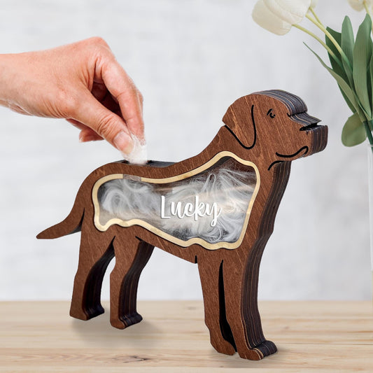 Pet Memorial Gift Personalised Hair Memorial Box, Wooden Pet Statue Fur Urn Keepsake, Pet Loss Gift, Dog Teeth Hair Memorial, Cat Keepsake