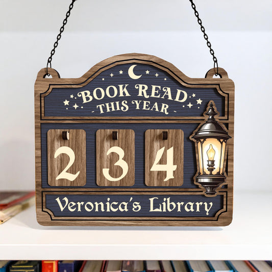 Personalized Books Read Tracker,Books Read This Year Counter,Book Tracker,Bookshelf Decor,Book End,Reader Gift,Book Lover,Gift,Bookish Gift