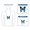 Woman Wooden Butterfly Jewelry Set Insect Necklace Earrings