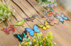 Wooden Butterfly Jewelry Set Luna Moth Insect Pedants Earrings