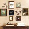 SET OF 6 BROWN BUTTERFLY WOOD WALL DECOR AND BIRD WALL DECOR WOODEN