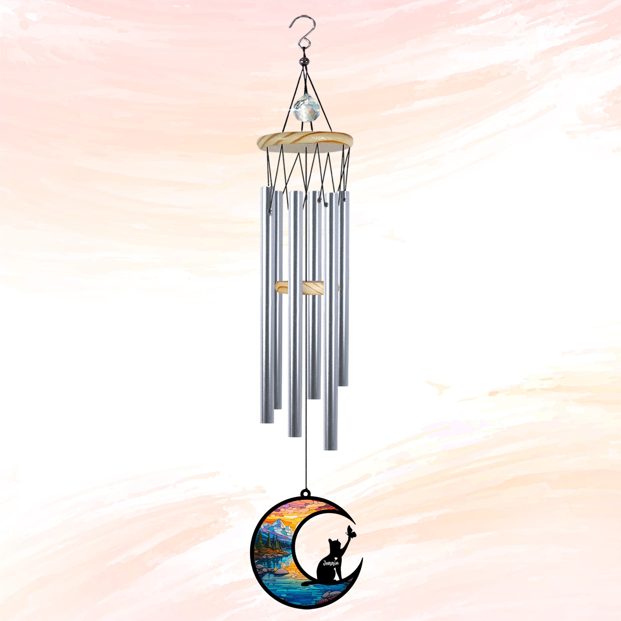 Wind Chimes, Garden Wind Chimes, Memorial Wind Chimes, Pet Loss Gift, Dog Suncatcher Sympathy Gift