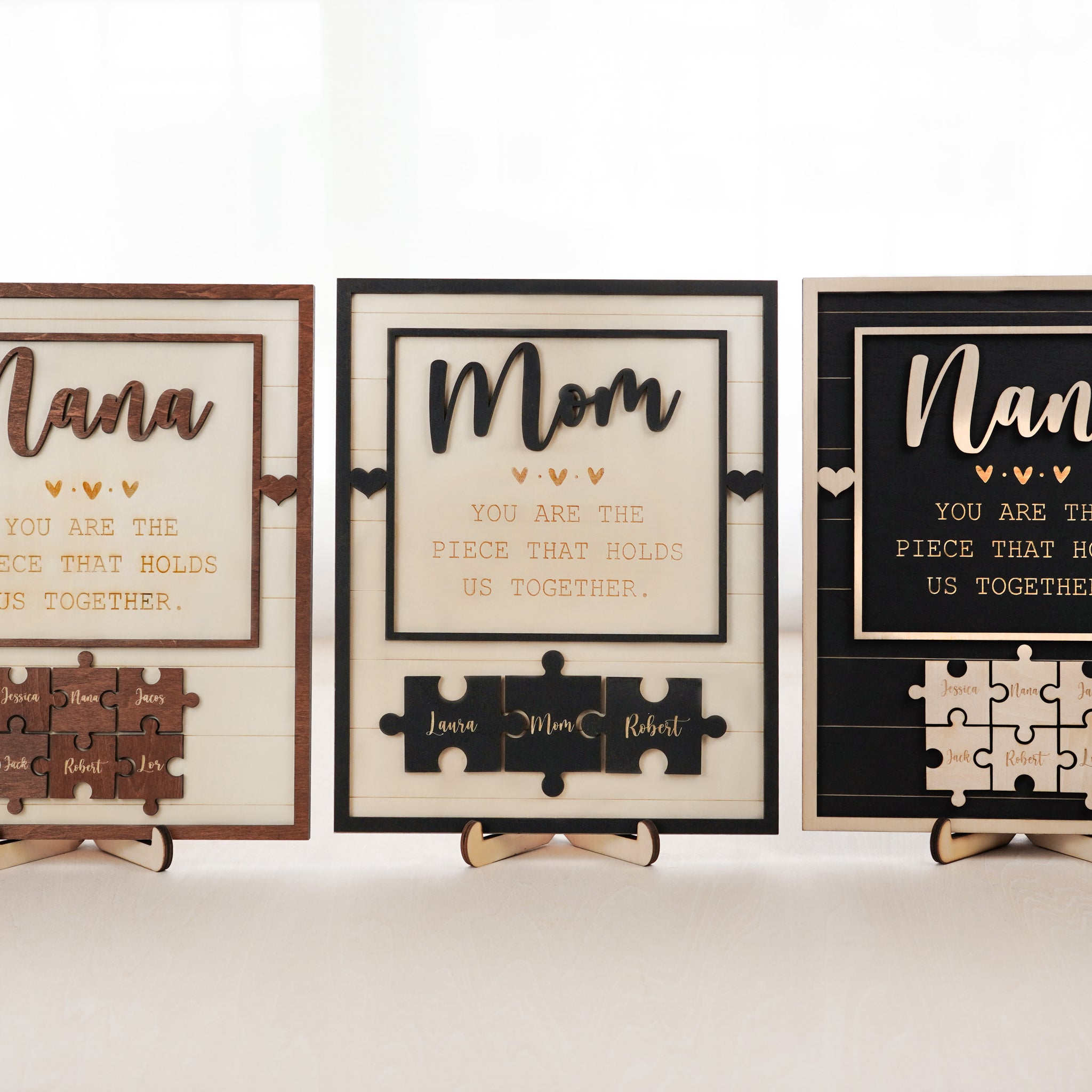 Custom Mother's Day Gift First Mom Wooden Puzzle  Frame