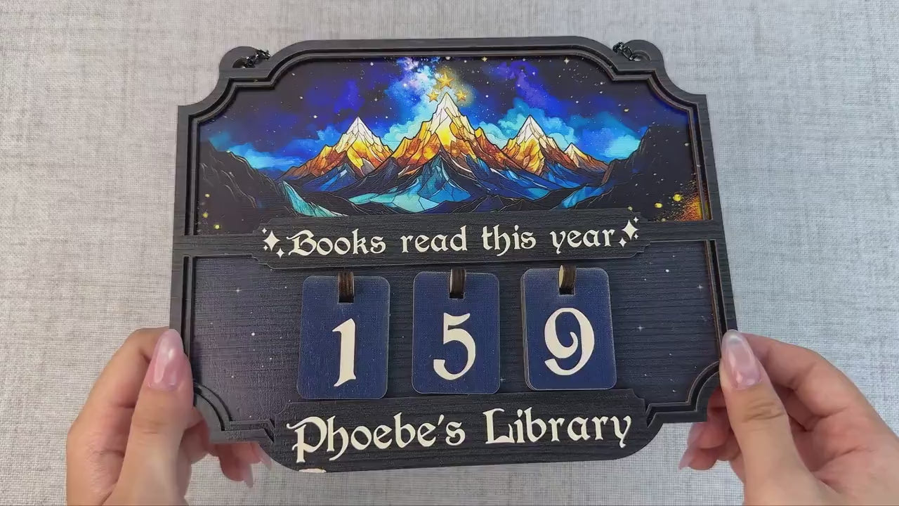 Personalized Books Read Tracker Wooden, Night Court Books Tracker, Books Read This Year, Gift for Readers, Book Lovers Gift, r, Home Decor