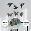 SET OF 6 BLACK BUTTERFLY WOOD WALL DECOR AND BIRD WALL DECOR WOODEN