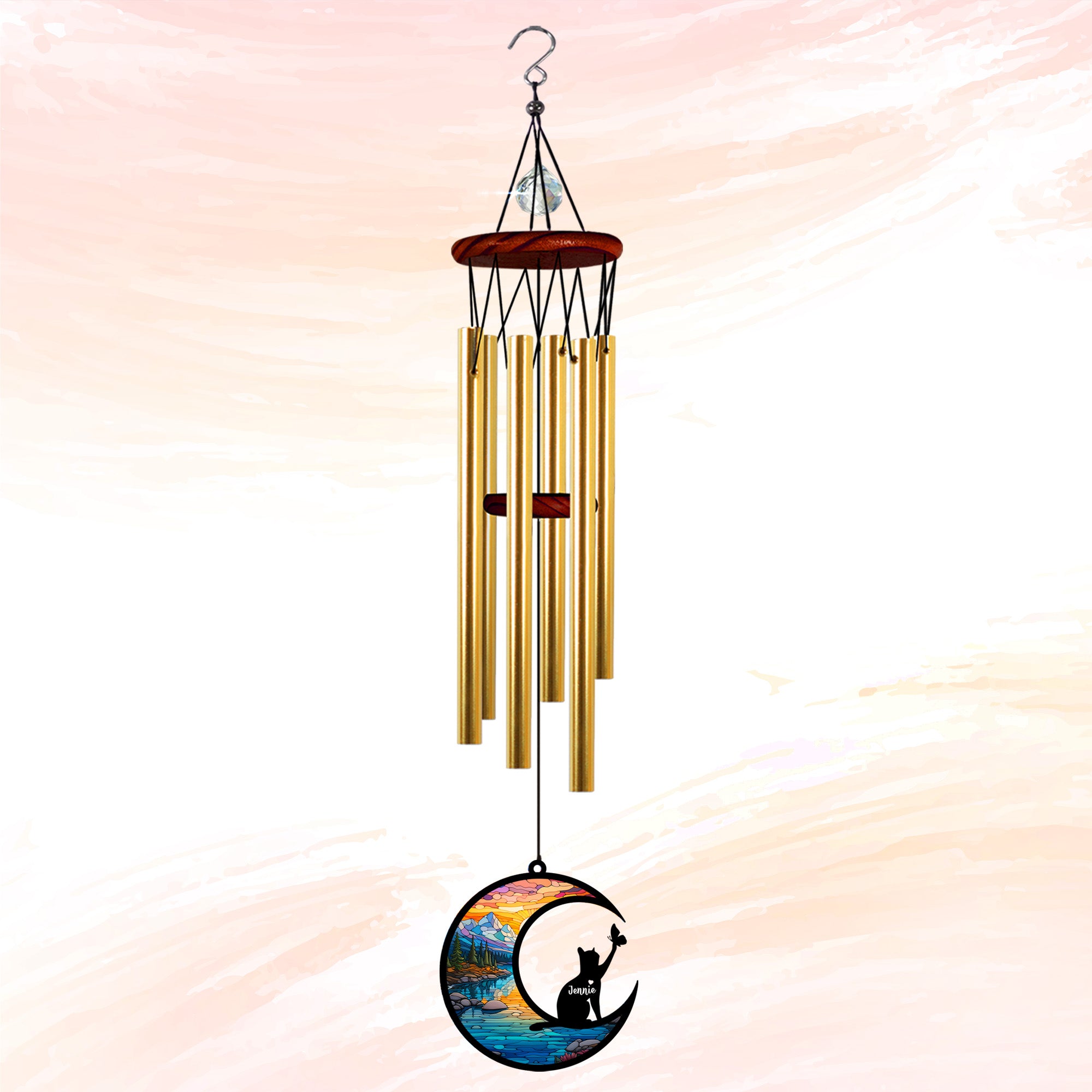 Wind Chimes, Garden Wind Chimes, Memorial Wind Chimes, Pet Loss Gift, Dog Suncatcher Sympathy Gift